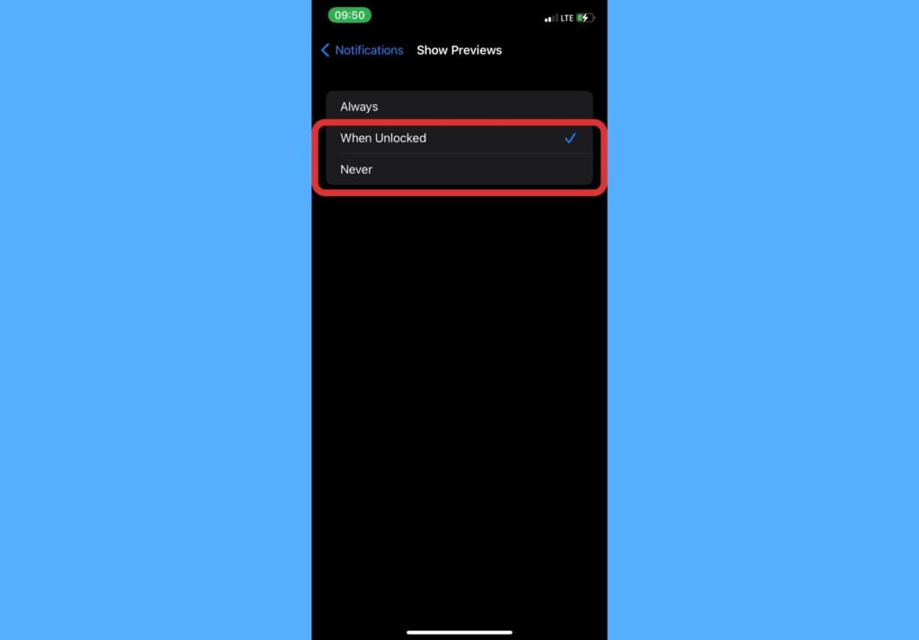 disable lock screen notifications iphone