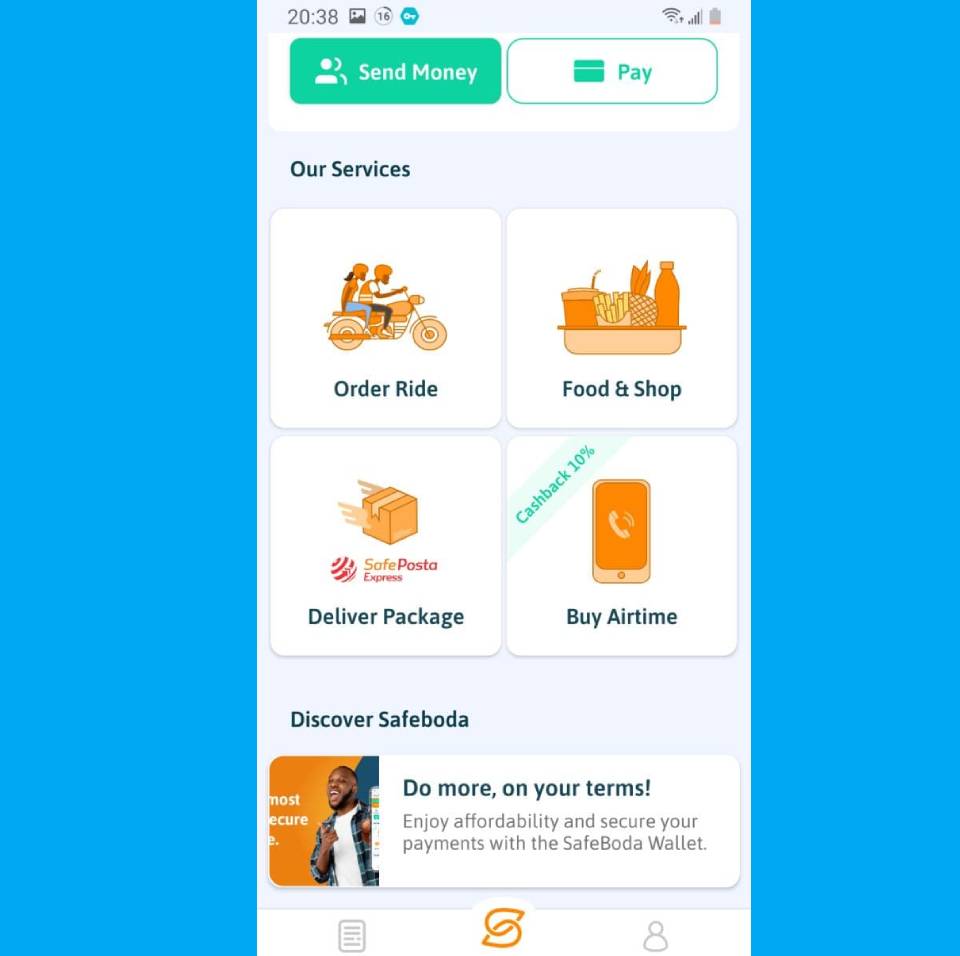 send money for free on safeboda super app