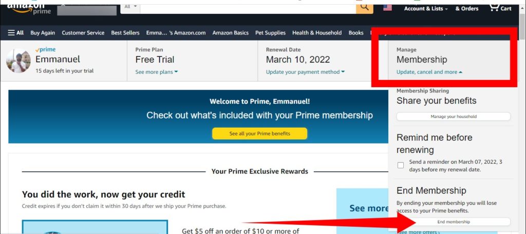 Amazon Prime Subscription