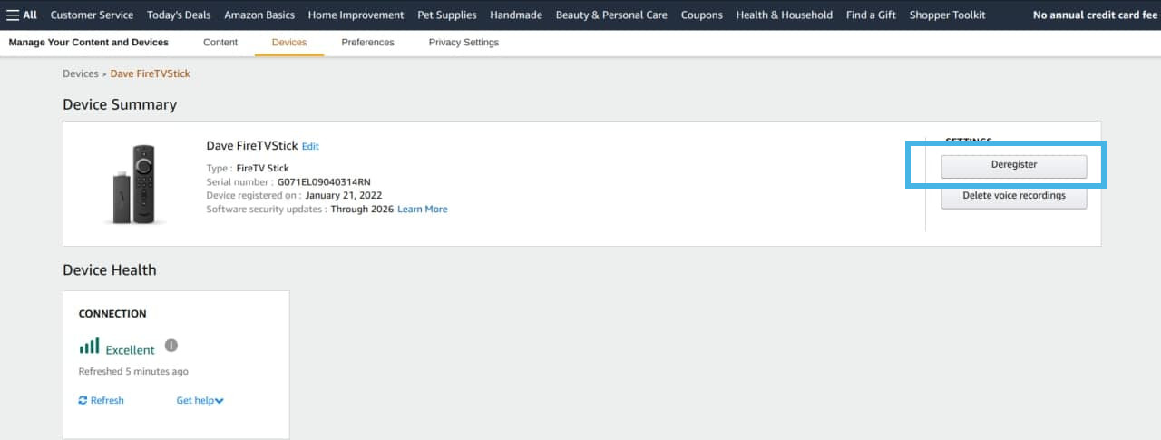 How to remove an Amazon Account from Fire TV and deregister devices ...