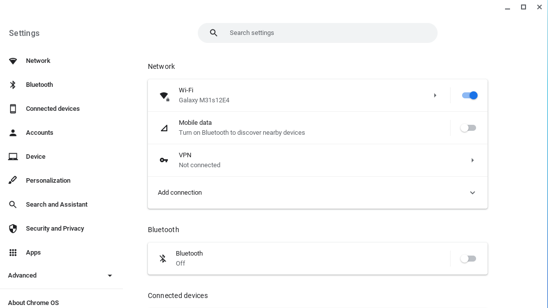 Chromebook Settings