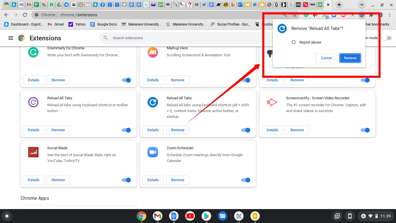Remove Chrome extension