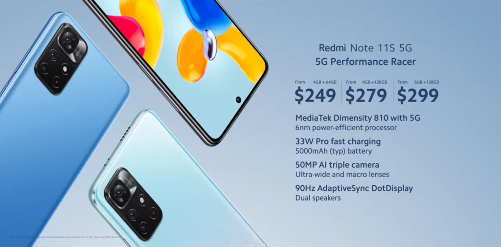 Redmi Note 11S 5G Specs