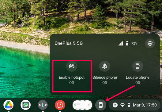 Connect your Chromebook to the internet without WiFi using Instant Tethering - 56