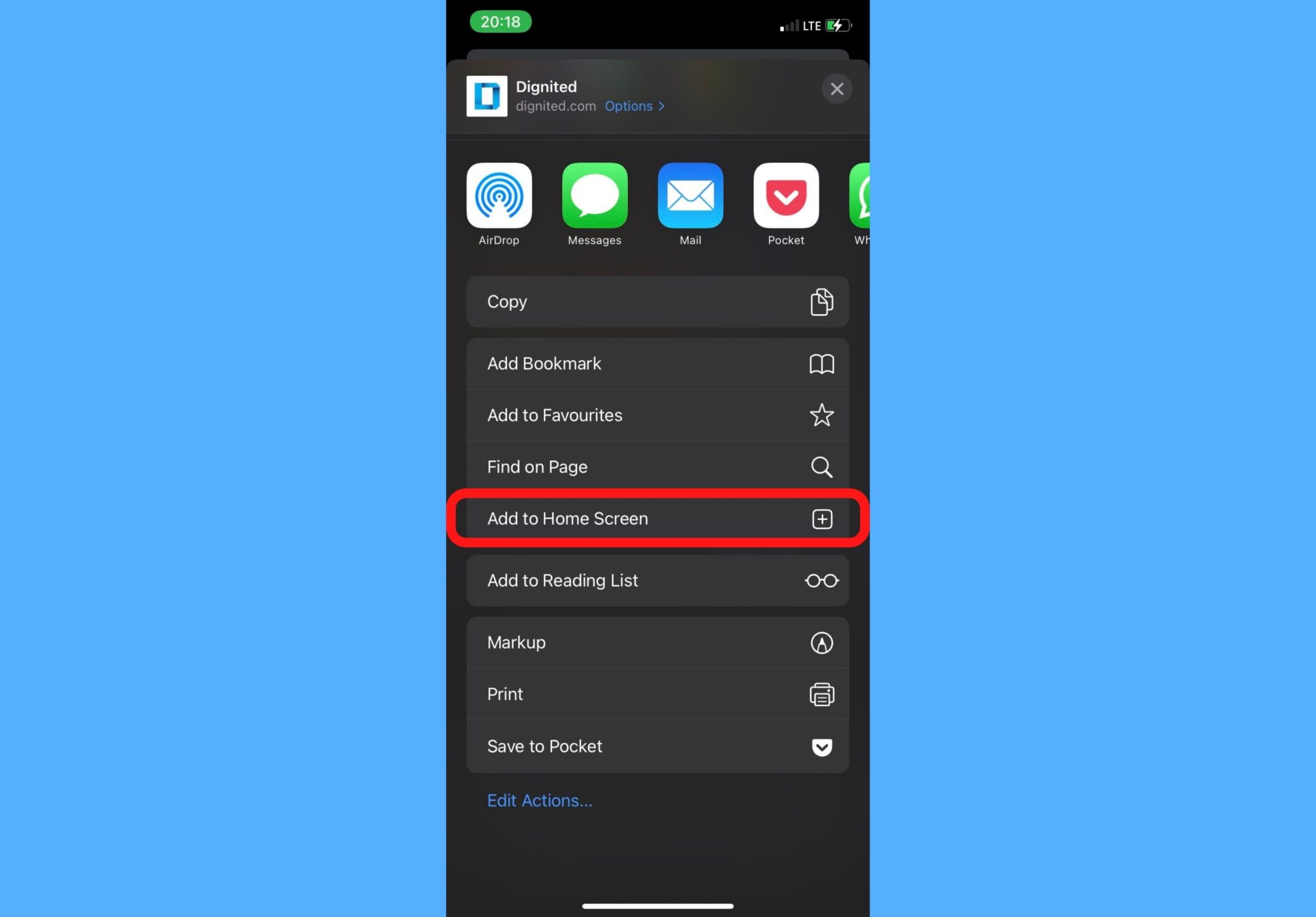 How to add a website to your iphone home screen dignited