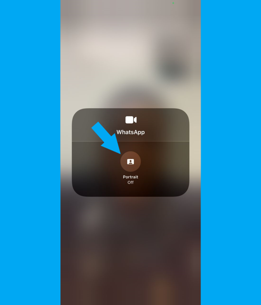 Blur Background During WhatsApp Video Call (Portrait Mode) in iOS