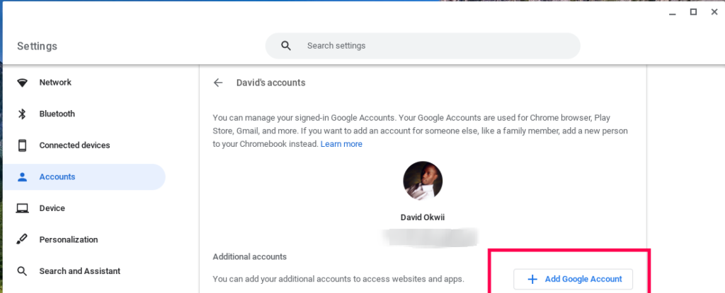 How to Add or Remove a Google Account From a Chromebook - Dignited