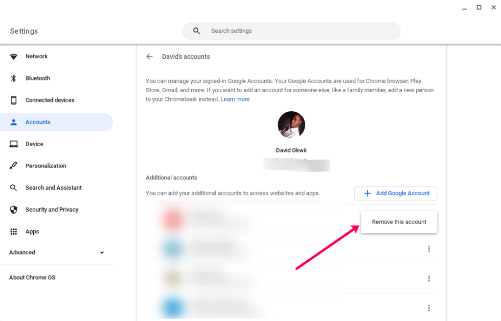 How to Add or Remove a Google Account From a Chromebook - 76