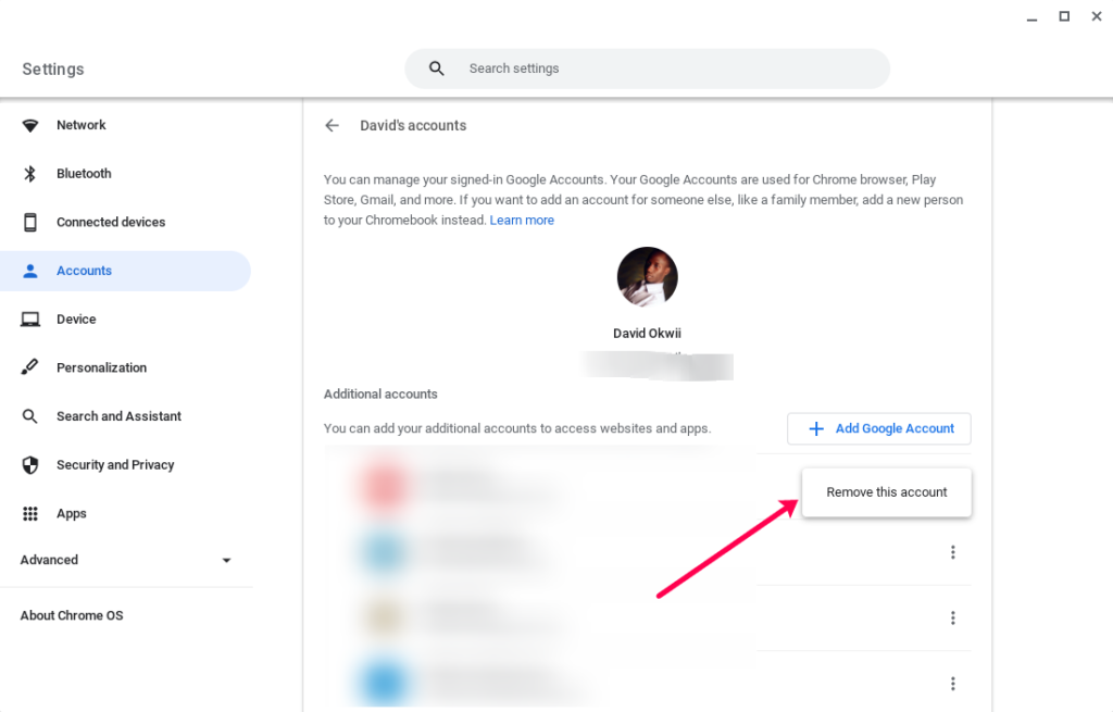How to Add or Remove a Google Account From a Chromebook - Dignited