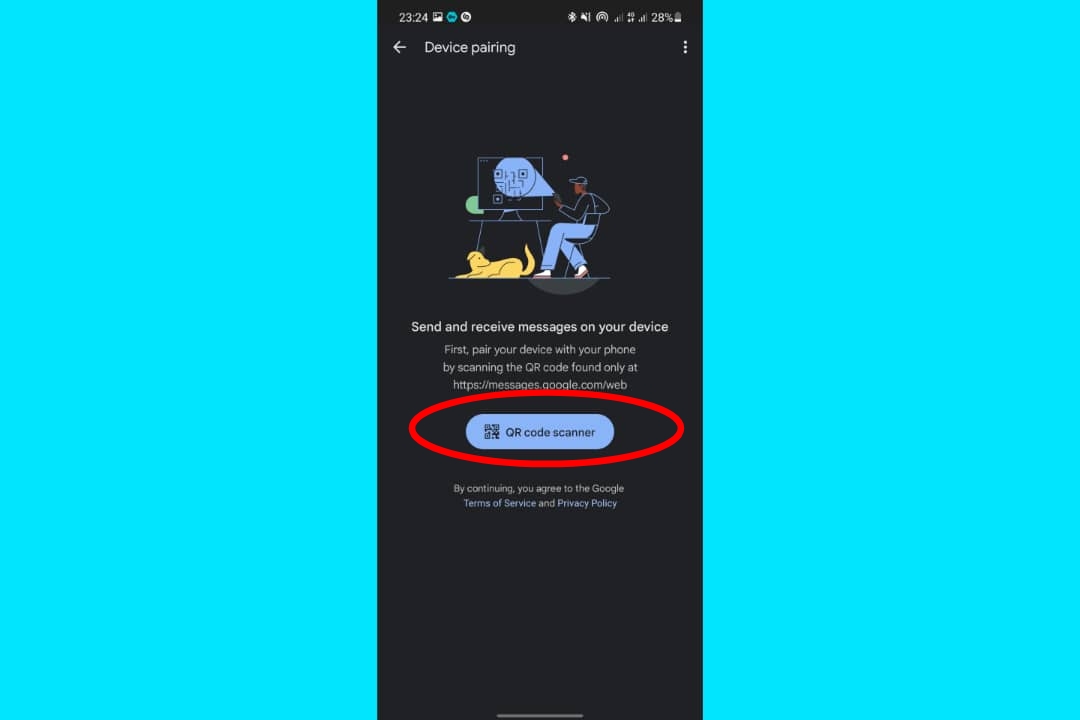 Messages QR code