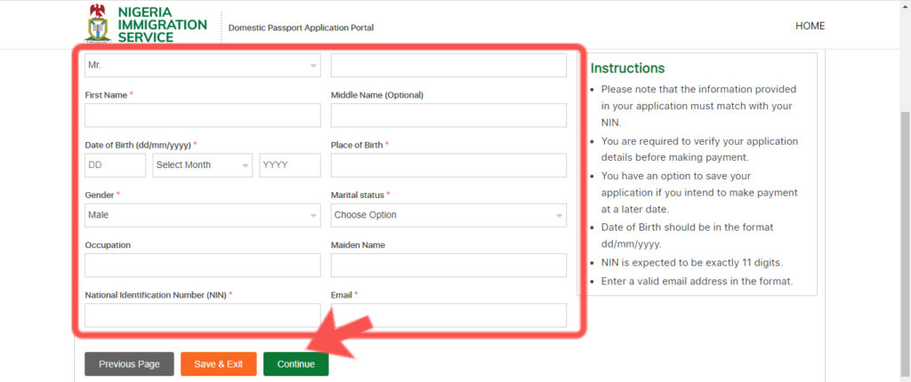 apply international passport online nigeria