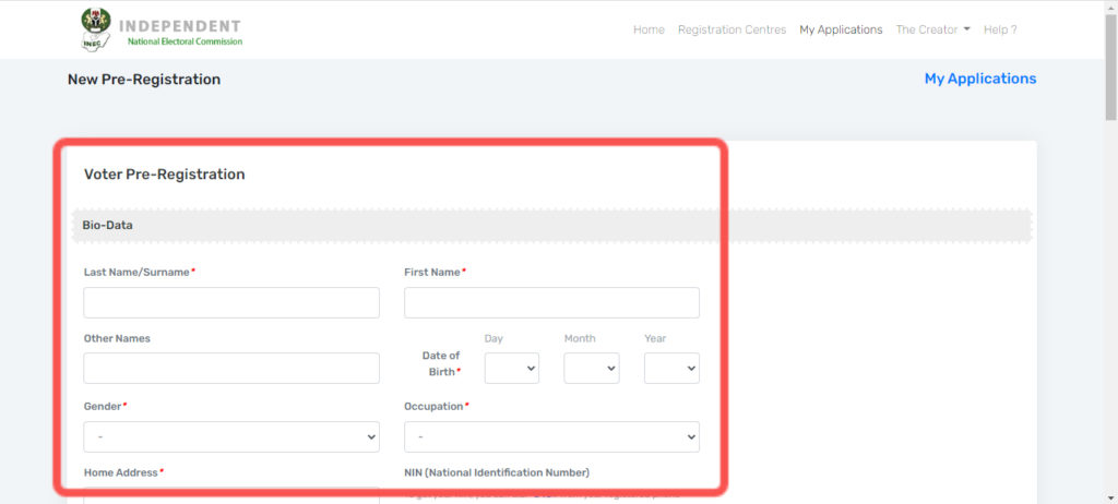 apply voter's card online nigeria