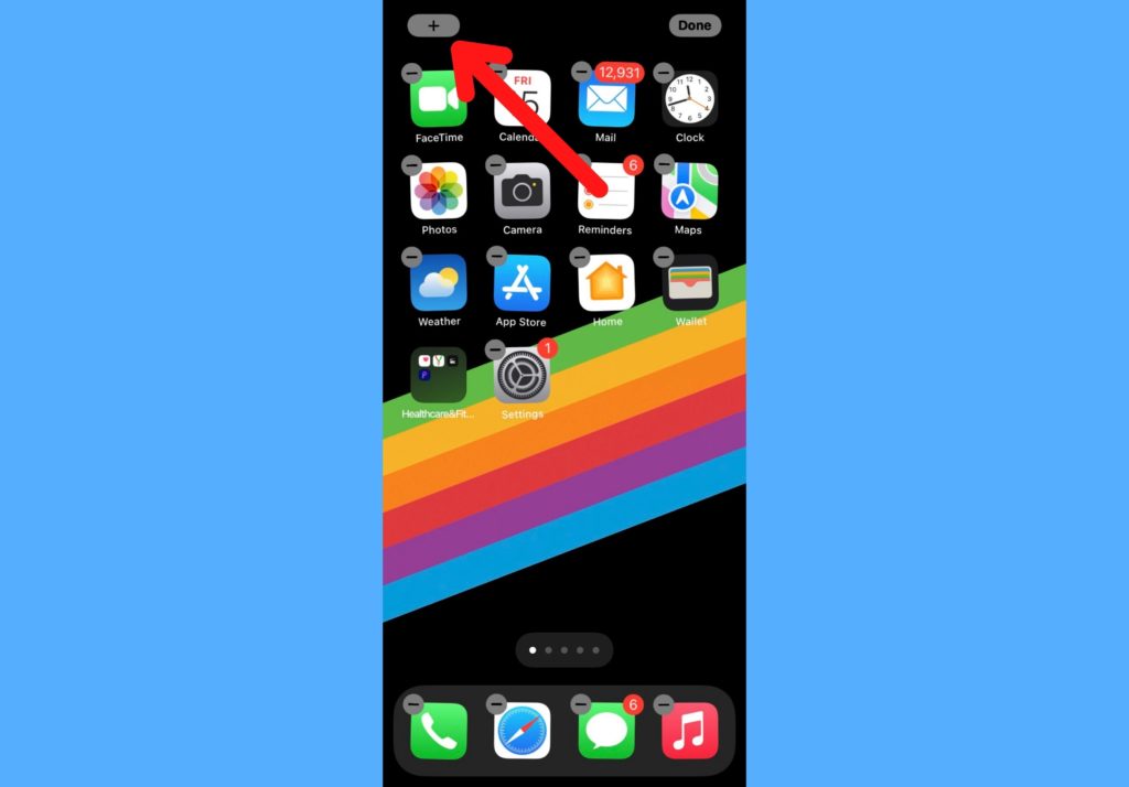 add widget iphone