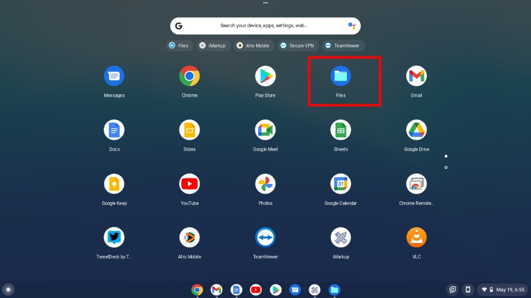 Chromebook Files app