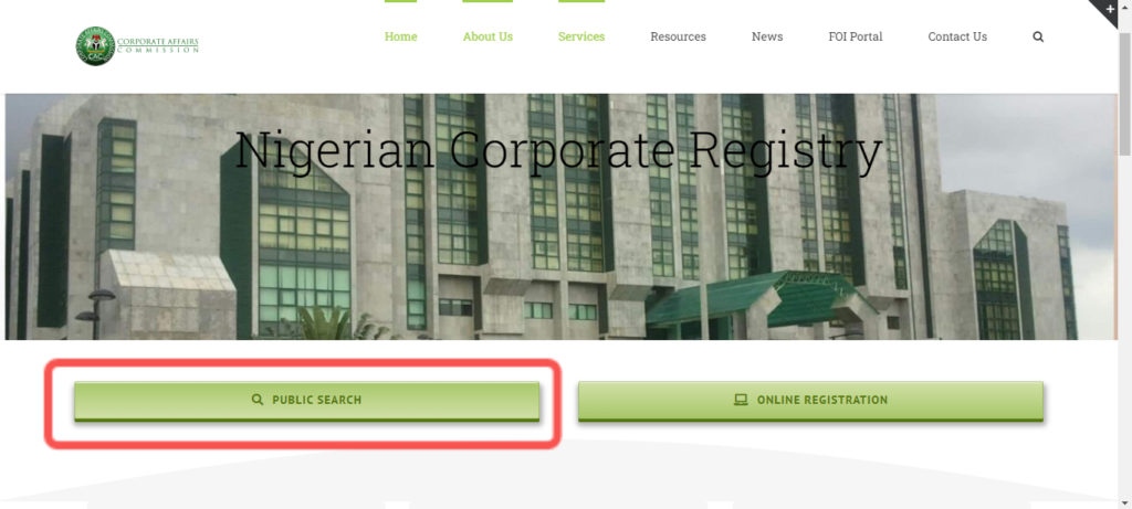 check online company registered 