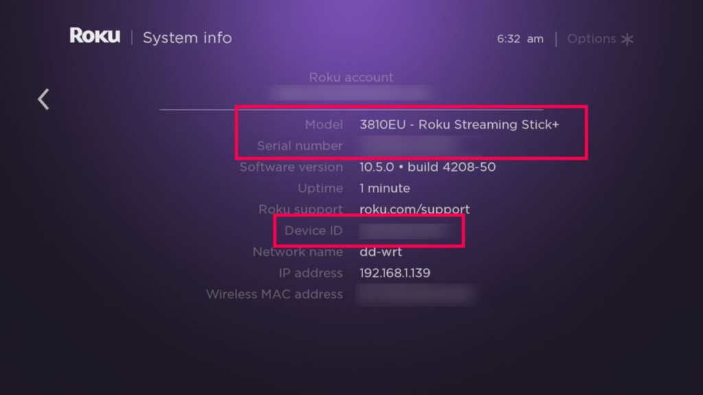 How To Find the Model and Serial Number of Your Roku Streaming Player