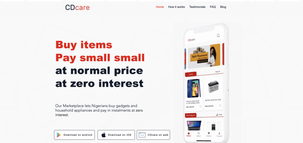 CDcare buy now pay later nigeria