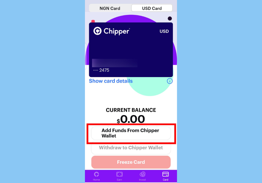 Chipper Virtual USD Card