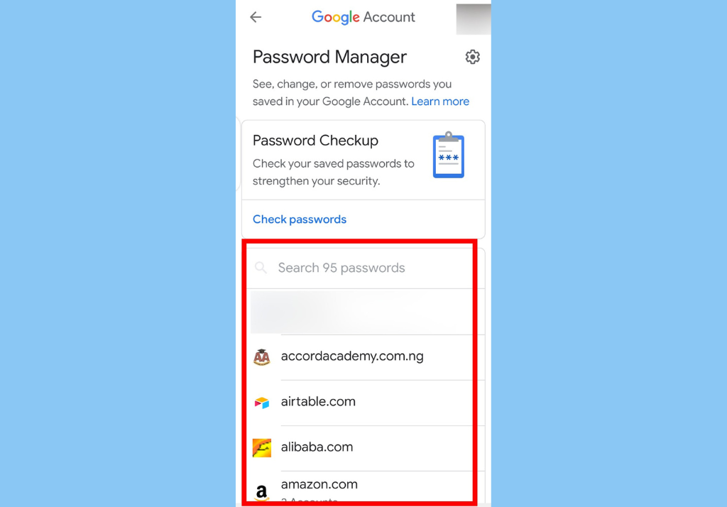 Google Password Manager