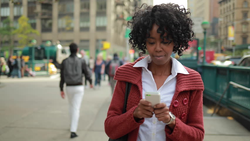 lady using smartphone