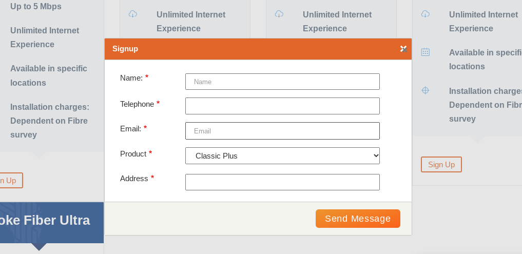 Roke FTTH contact form