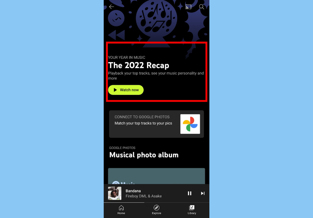 YouTube Music '2022 Recap'