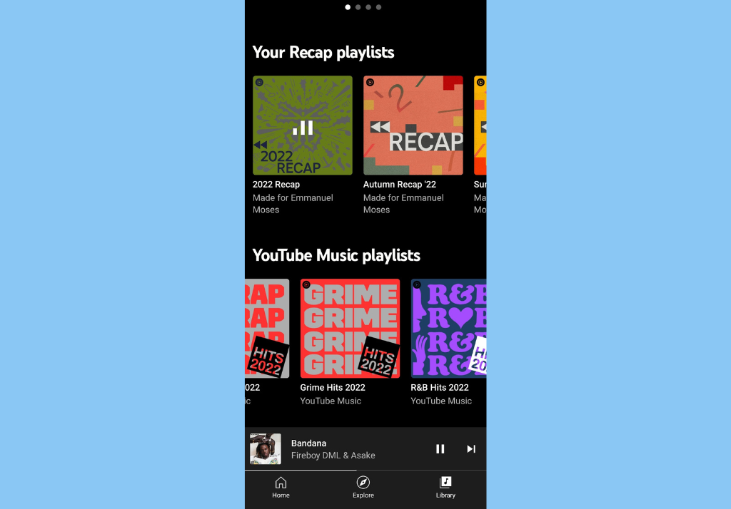 YouTube Music '2022 Recap'