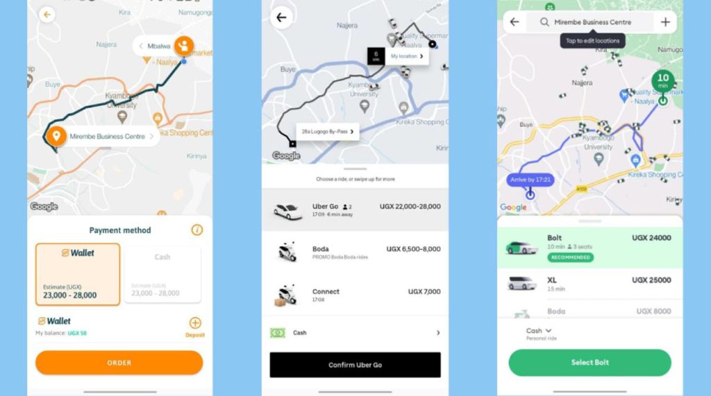 SafeCar Price Compared to Uber and Bolt