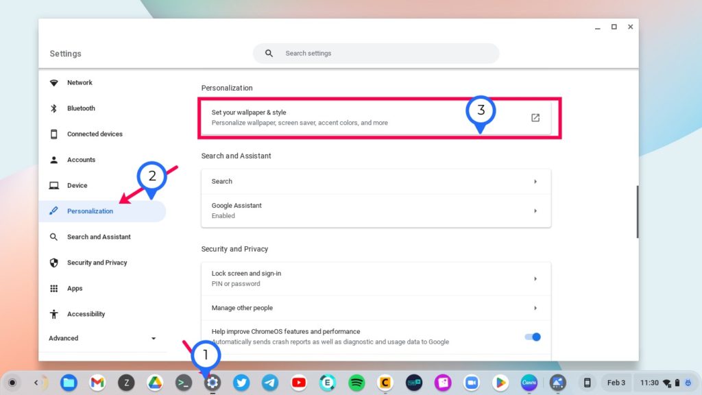 how to turn dark mode on google chromebook