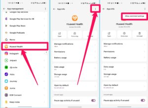 How to fix Huawei Health Notification 'Restricted Setting' on Android 13