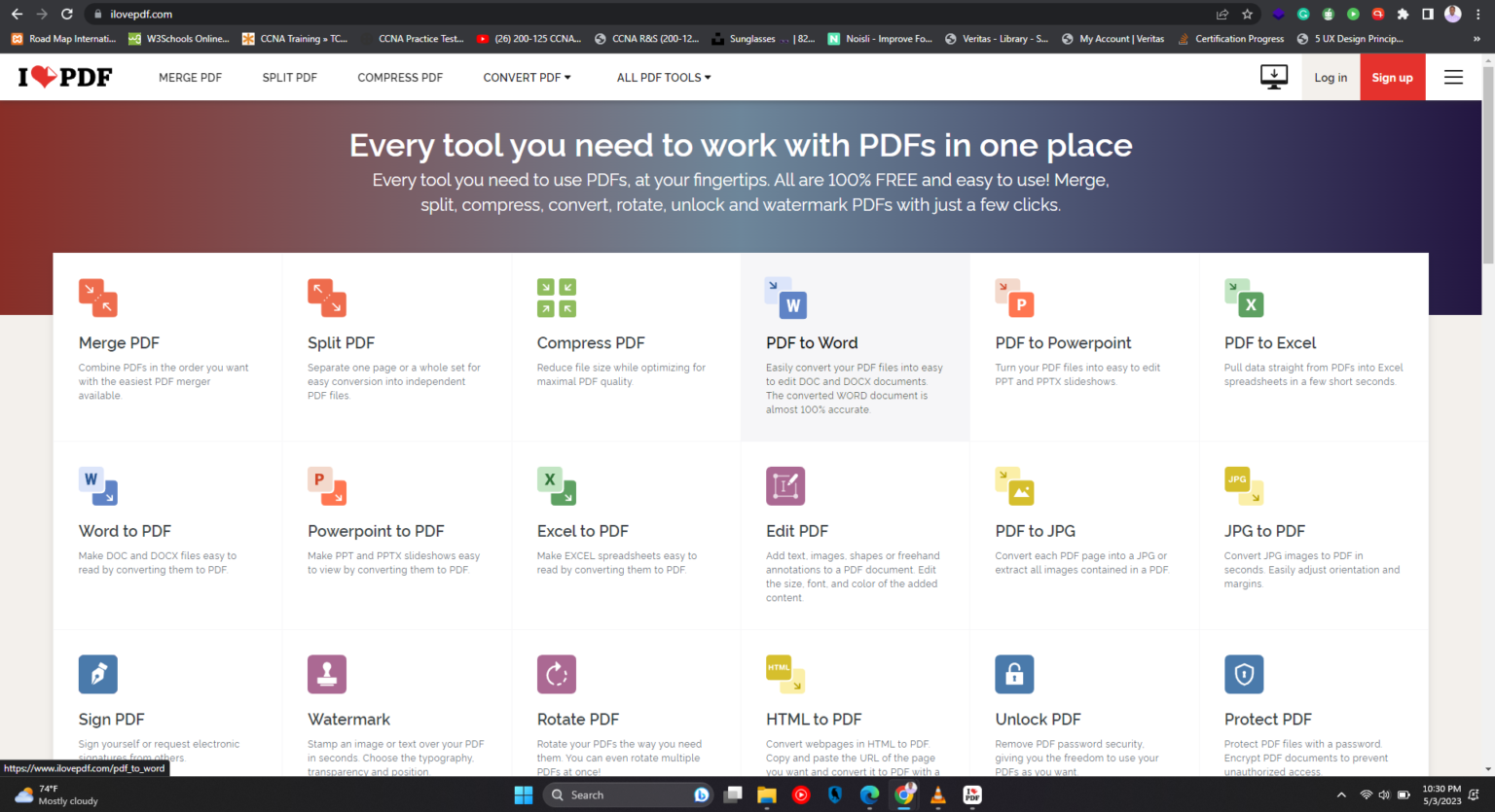 iLovePDF أدوات PDF على الانترنت لعشاق PDF