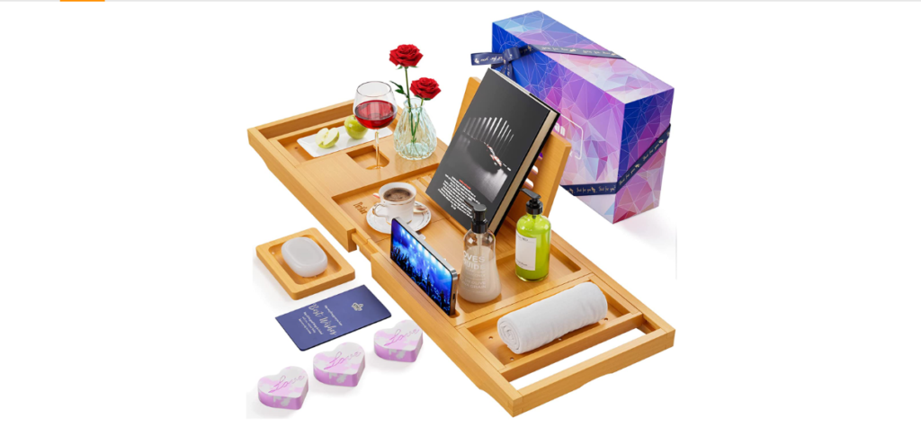 Yirilan Lux Expandable Bathtub Tray housewarming caddy