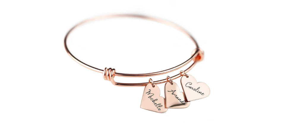 engraved name bracelet mother's day gift