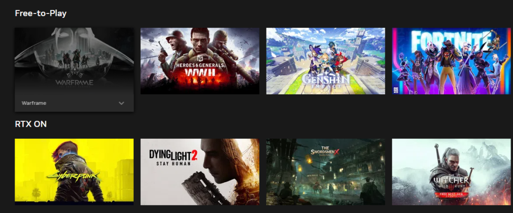 GeForce Now FREE Games geforce free games available