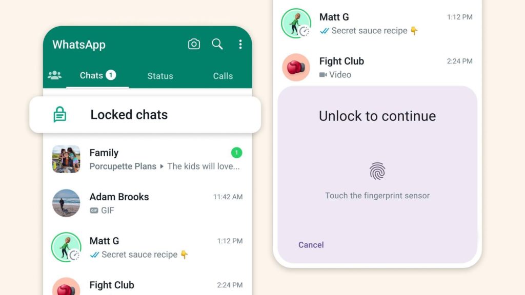 whatsapp chat lock