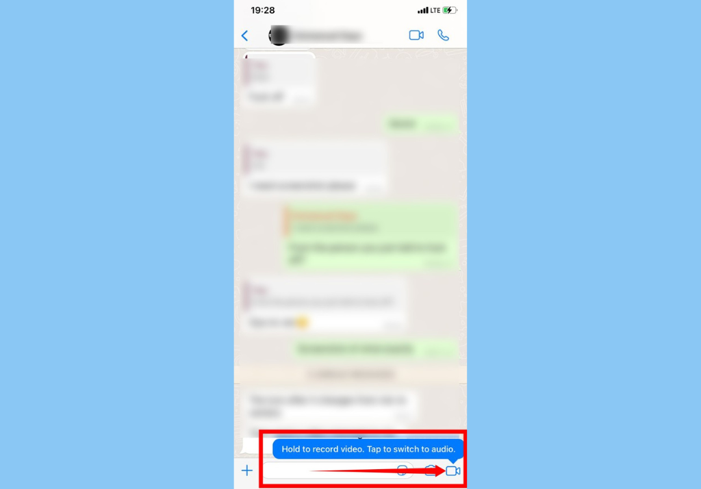 Enviar mensajes de video de WhatsApp