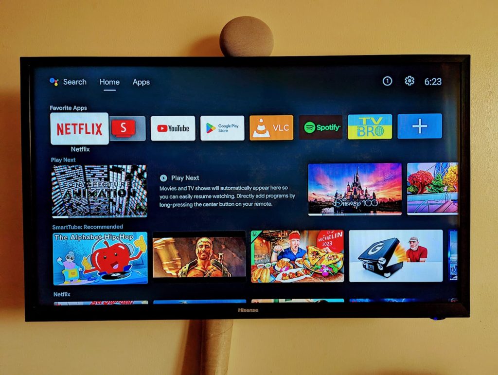 Google TV interface