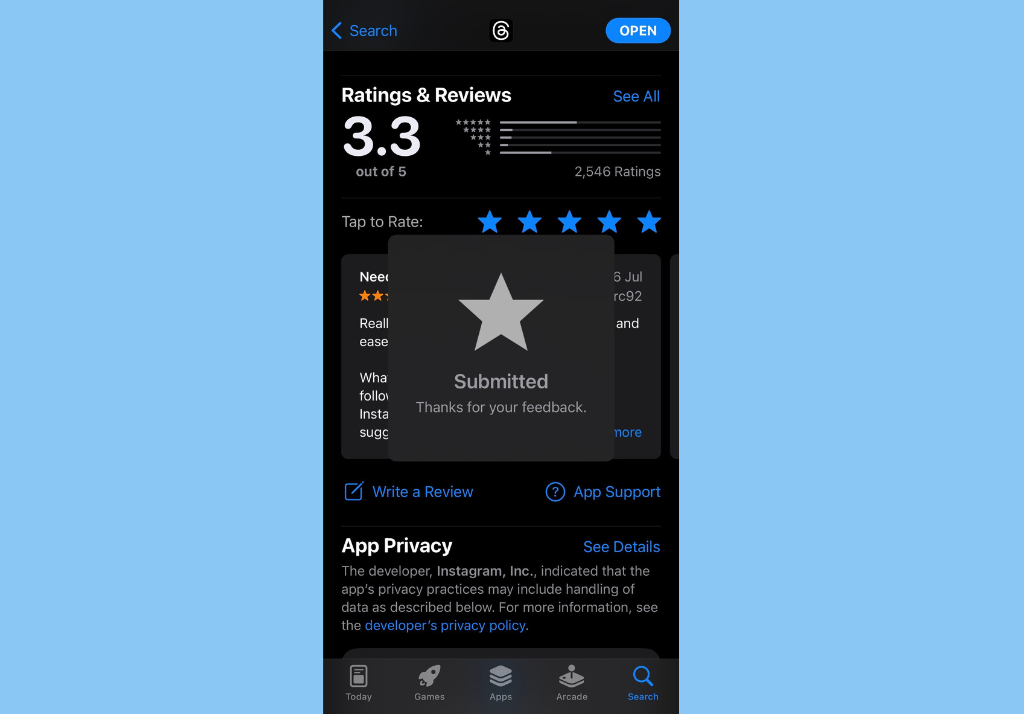 Rate Apps App Store
