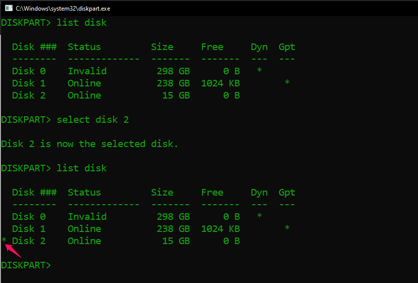 command prompt diskpart assign drive letter