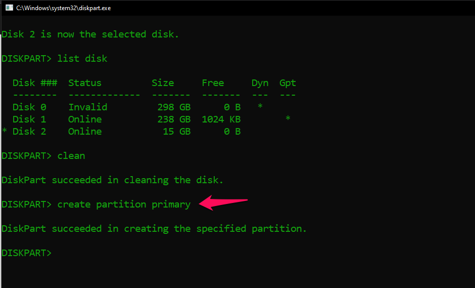 command prompt diskpart assign drive letter