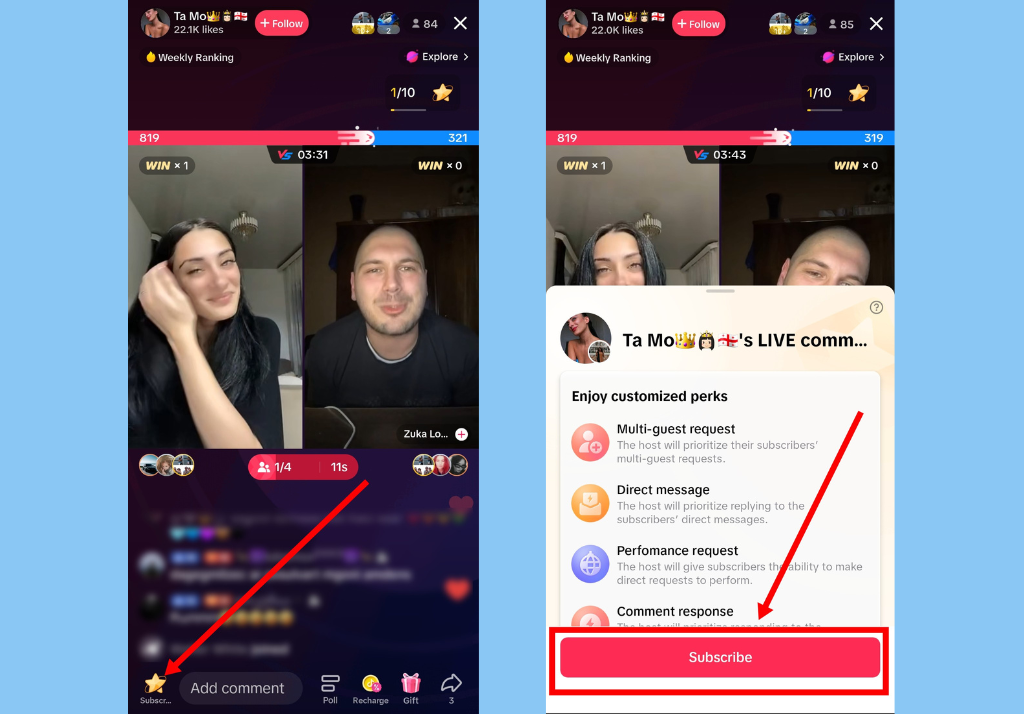 TikTok Live Subscription