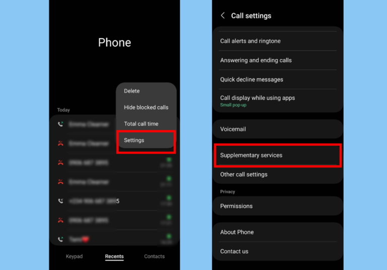 how to turn off no caller id on samsung phone