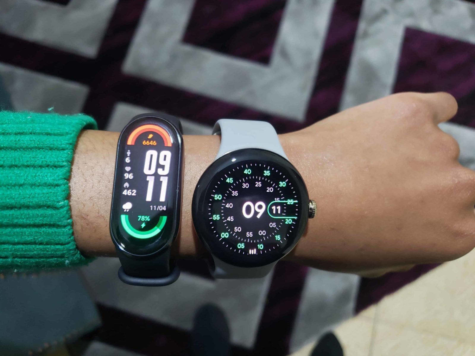 Pixel Watch and the Xiaomi Smartband 8