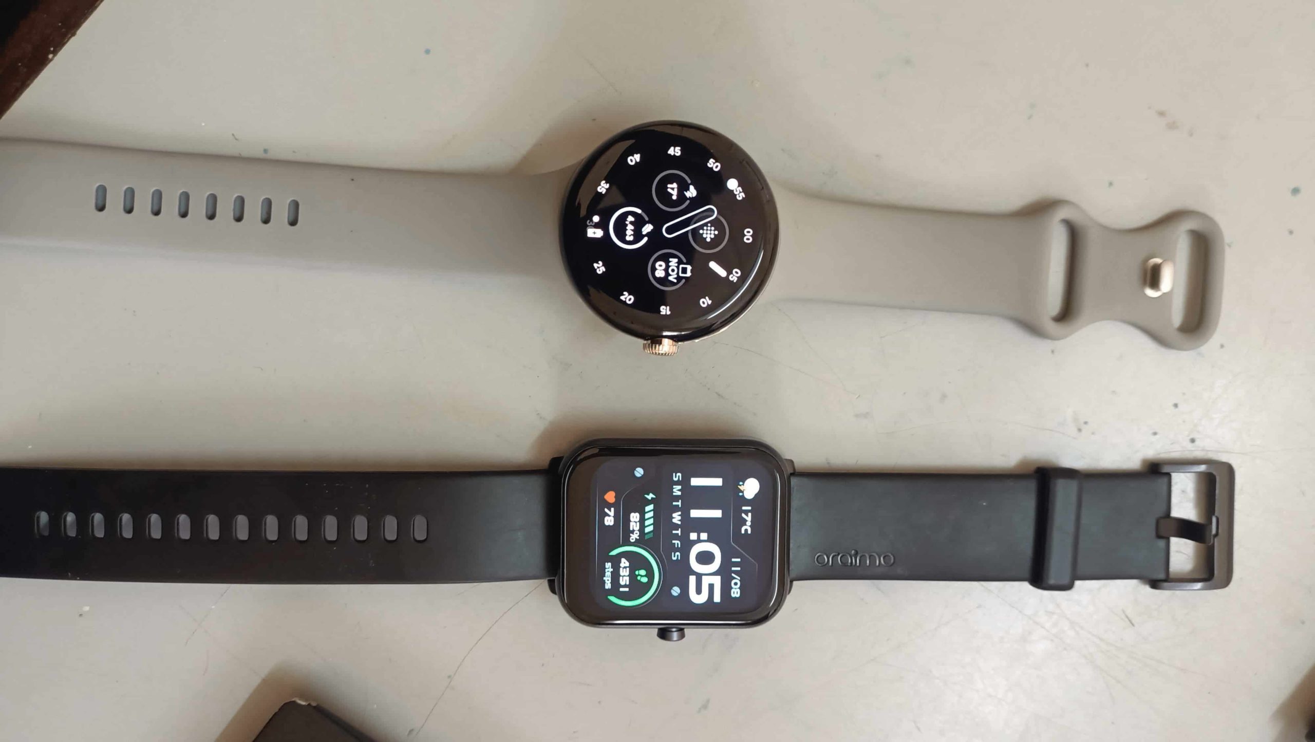 Pixel Watch and Oraimo Watch 3 Pro